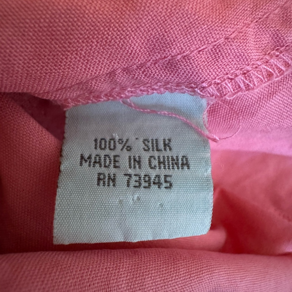Nexx Pink Silk Button Down Shirt - Picture 5 of 5